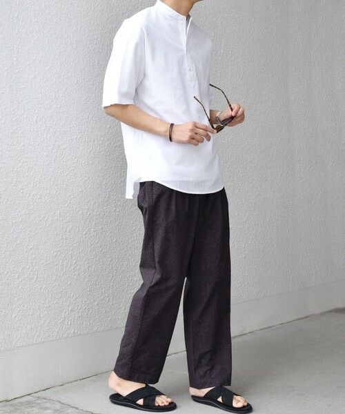 SHIPS / シップス シャツ・ブラウス | SHIPS any: BEZ TEXTILE マルチカラー ストライプ/ソリッド バンドカラー プルオーバー シャツ◇ | 詳細2