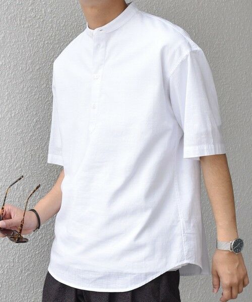 SHIPS / シップス シャツ・ブラウス | SHIPS any: BEZ TEXTILE マルチカラー ストライプ/ソリッド バンドカラー プルオーバー シャツ◇ | 詳細4