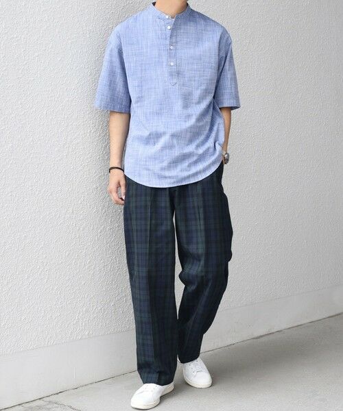 SHIPS / シップス シャツ・ブラウス | SHIPS any: BEZ TEXTILE マルチカラー ストライプ/ソリッド バンドカラー プルオーバー シャツ◇ | 詳細22