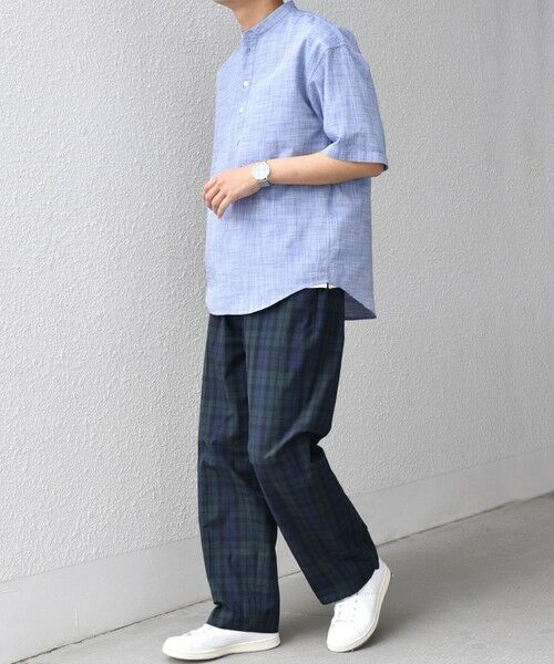 SHIPS / シップス シャツ・ブラウス | SHIPS any: BEZ TEXTILE マルチカラー ストライプ/ソリッド バンドカラー プルオーバー シャツ◇ | 詳細23