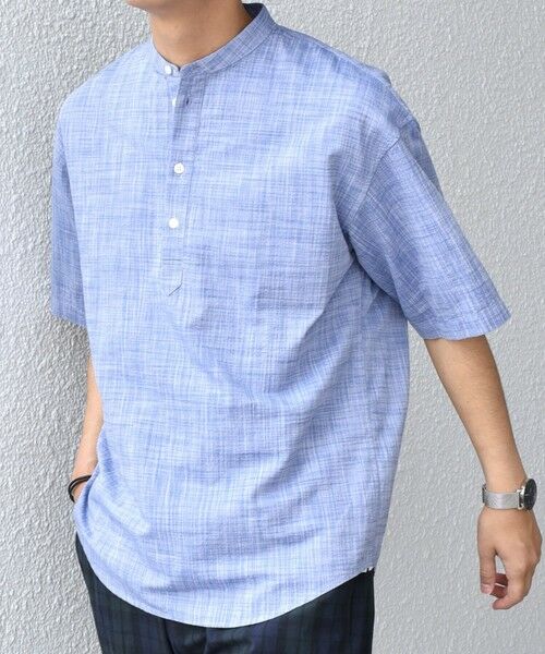 SHIPS / シップス シャツ・ブラウス | SHIPS any: BEZ TEXTILE マルチカラー ストライプ/ソリッド バンドカラー プルオーバー シャツ◇ | 詳細25