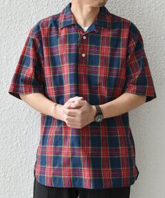 SHIPS / シップス シャツ・ブラウス | SHIPS any:〈洗濯機可能〉コットン/リネン チェック オープンカラー プルオーバー シャツ◇