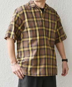 SHIPS / シップス シャツ・ブラウス | SHIPS any:〈洗濯機可能〉コットン/リネン チェック オープンカラー プルオーバー シャツ◇