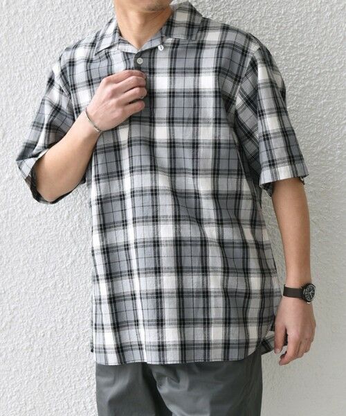 SHIPS / シップス シャツ・ブラウス | SHIPS any:〈洗濯機可能〉コットン/リネン チェック オープンカラー プルオーバー シャツ◇ | 詳細4