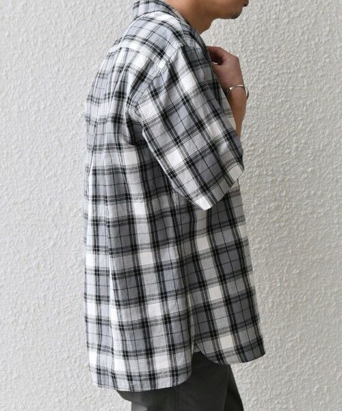 SHIPS / シップス シャツ・ブラウス | SHIPS any:〈洗濯機可能〉コットン/リネン チェック オープンカラー プルオーバー シャツ◇ | 詳細5