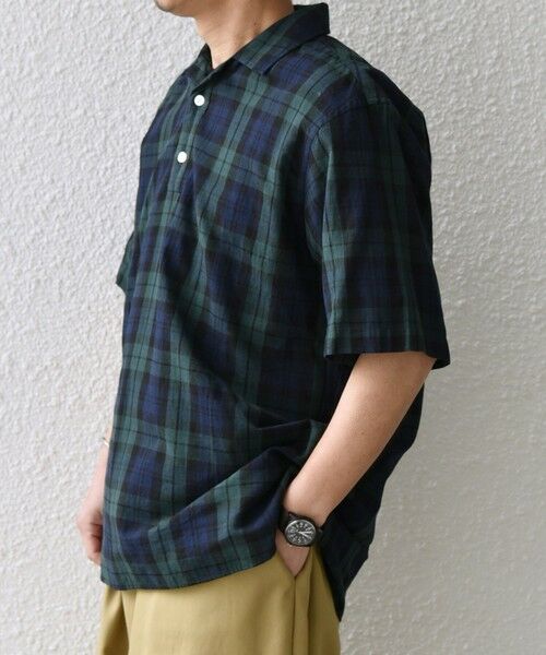 SHIPS / シップス シャツ・ブラウス | SHIPS any:〈洗濯機可能〉コットン/リネン チェック オープンカラー プルオーバー シャツ◇ | 詳細30