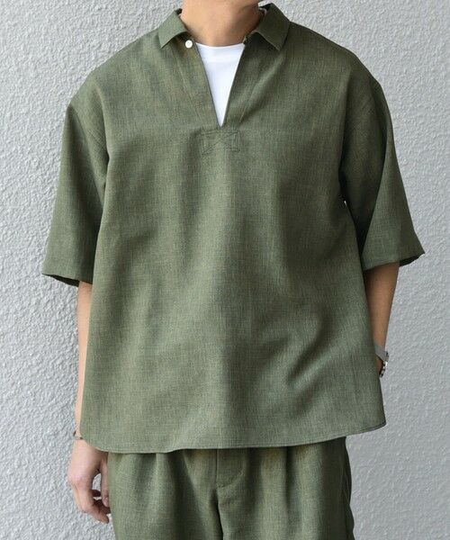 SHIPS / シップス シャツ・ブラウス | SHIPS any:〈洗濯機可能〉リネンライク スキッパー プルオーバーシャツ(セットアップ対応)◇ | 詳細22