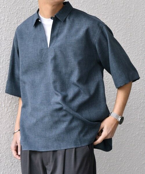 SHIPS / シップス シャツ・ブラウス | SHIPS any:〈洗濯機可能〉リネンライク スキッパー プルオーバーシャツ(セットアップ対応)◇ | 詳細30