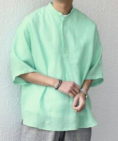 SHIPS / シップス シャツ・ブラウス | SHIPS any: ピュアリネン バンド スキッパー ハーフスリーブ プルオーバー シャツ 25SS◇