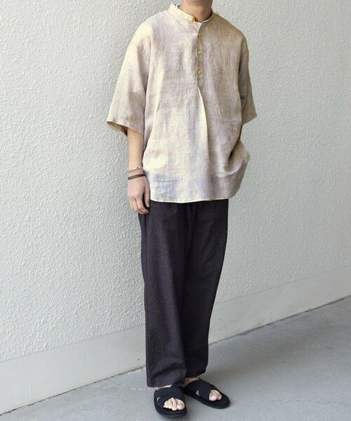 SHIPS / シップス シャツ・ブラウス | SHIPS any: ピュアリネン バンド スキッパー ハーフスリーブ プルオーバー シャツ 25SS◇ | 詳細2