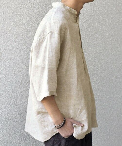 SHIPS / シップス シャツ・ブラウス | SHIPS any: ピュアリネン バンド スキッパー ハーフスリーブ プルオーバー シャツ 25SS◇ | 詳細3