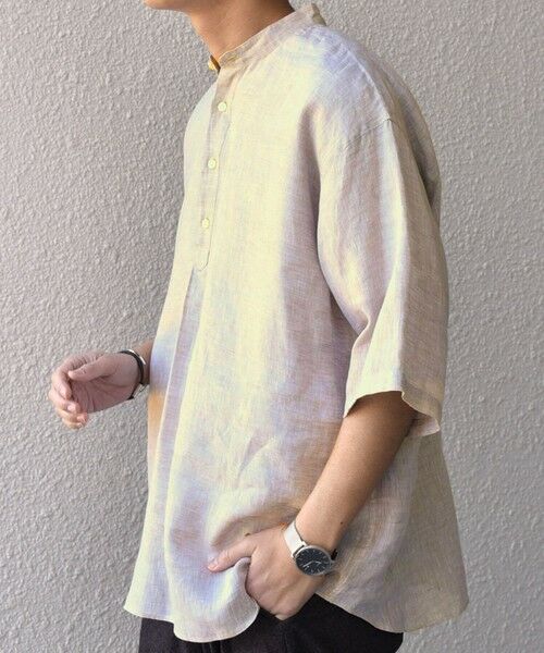 SHIPS / シップス シャツ・ブラウス | SHIPS any: ピュアリネン バンド スキッパー ハーフスリーブ プルオーバー シャツ 25SS◇ | 詳細5