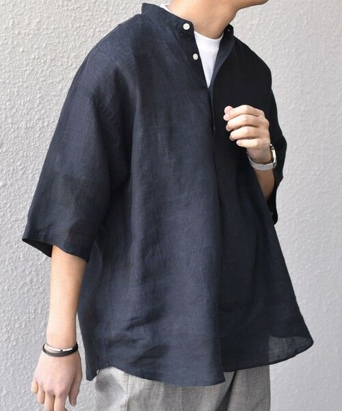 SHIPS / シップス シャツ・ブラウス | SHIPS any: ピュアリネン バンド スキッパー ハーフスリーブ プルオーバー シャツ 25SS◇ | 詳細17