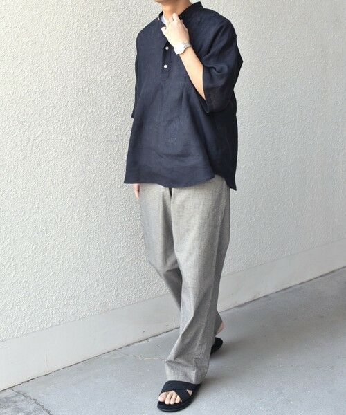 SHIPS / シップス シャツ・ブラウス | SHIPS any: ピュアリネン バンド スキッパー ハーフスリーブ プルオーバー シャツ 25SS◇ | 詳細14