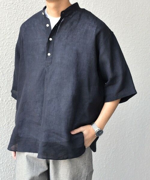 SHIPS / シップス シャツ・ブラウス | SHIPS any: ピュアリネン バンド スキッパー ハーフスリーブ プルオーバー シャツ 25SS◇ | 詳細16