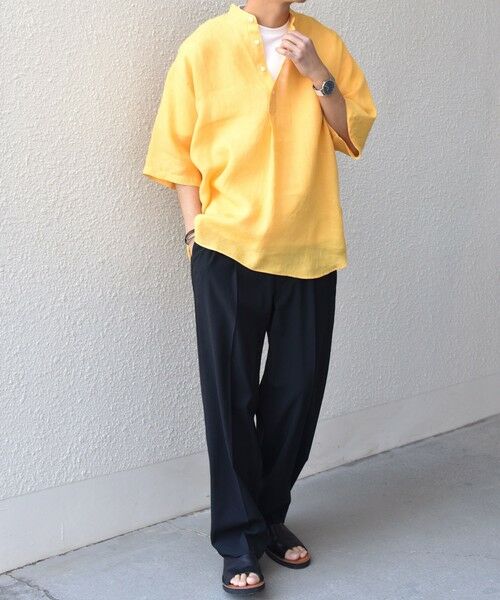 SHIPS / シップス シャツ・ブラウス | SHIPS any: ピュアリネン バンド スキッパー ハーフスリーブ プルオーバー シャツ 25SS◇ | 詳細20