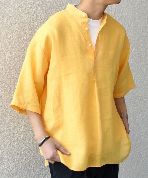 SHIPS / シップス シャツ・ブラウス | SHIPS any: ピュアリネン バンド スキッパー ハーフスリーブ プルオーバー シャツ 25SS◇ | 詳細24