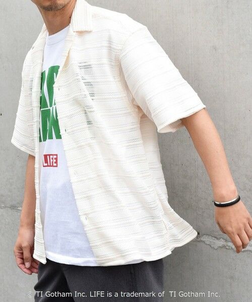 SHIPS / シップス シャツ・ブラウス | SHIPS any: マルチパターン オープンカラー メッシュ シアー シャツ◇ | 詳細5