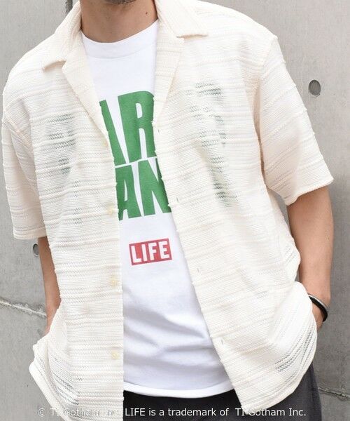 SHIPS / シップス シャツ・ブラウス | SHIPS any: マルチパターン オープンカラー メッシュ シアー シャツ◇ | 詳細6