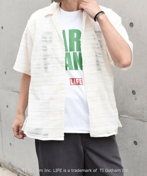 SHIPS / シップス シャツ・ブラウス | SHIPS any: マルチパターン オープンカラー メッシュ シアー シャツ◇ | 詳細7