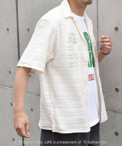 SHIPS / シップス シャツ・ブラウス | SHIPS any: マルチパターン オープンカラー メッシュ シアー シャツ◇ | 詳細8