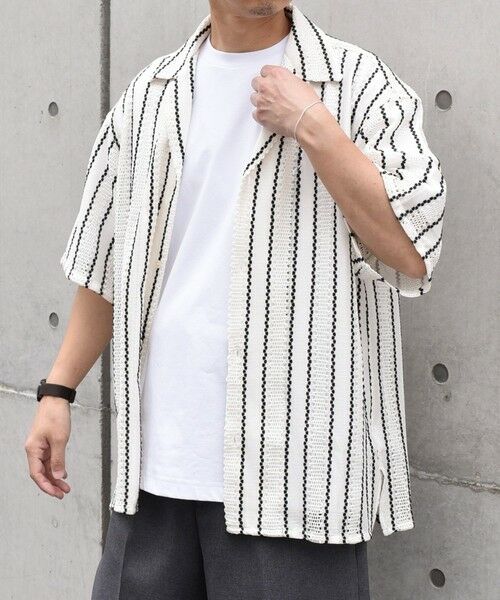 SHIPS / シップス シャツ・ブラウス | SHIPS any: マルチパターン オープンカラー メッシュ シアー シャツ◇ | 詳細19