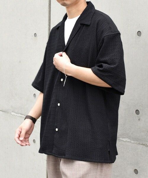 SHIPS / シップス シャツ・ブラウス | SHIPS any: マルチパターン オープンカラー メッシュ シアー シャツ◇ | 詳細30