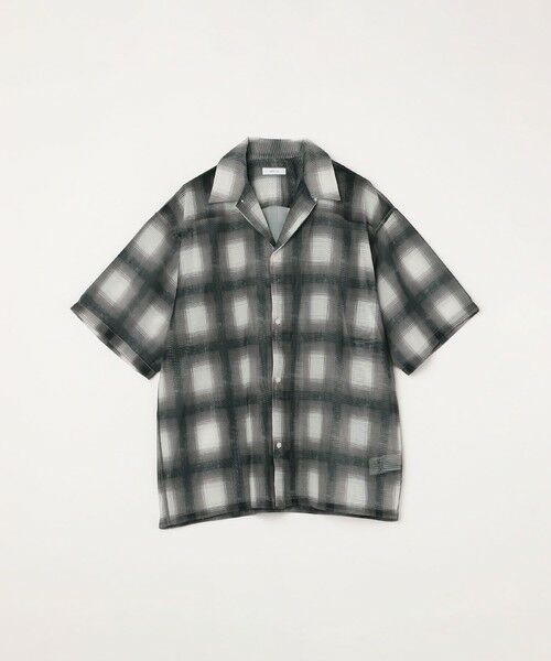 SHIPS / シップス シャツ・ブラウス | SHIPS any: メッシュ オンブレチェック / ウェーブ パターン オープンカラー シアー シャツ◇ | 詳細7