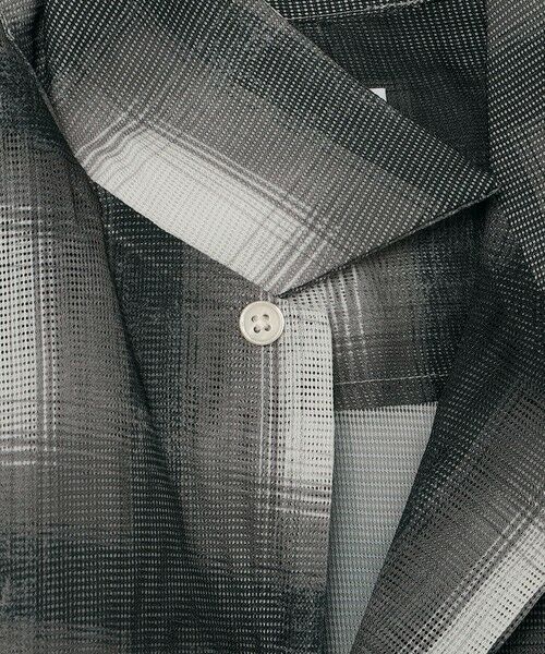 SHIPS / シップス シャツ・ブラウス | SHIPS any: メッシュ オンブレチェック / ウェーブ パターン オープンカラー シアー シャツ◇ | 詳細9