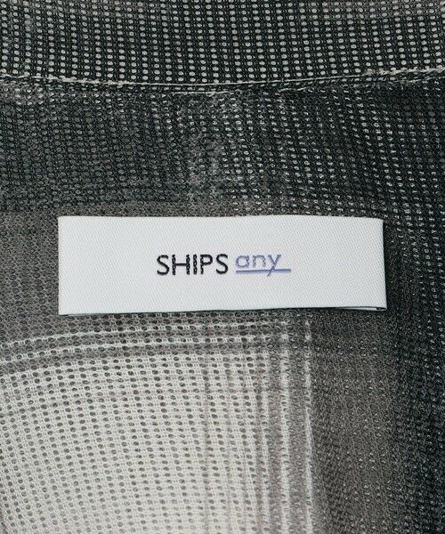 SHIPS / シップス シャツ・ブラウス | SHIPS any: メッシュ オンブレチェック / ウェーブ パターン オープンカラー シアー シャツ◇ | 詳細10
