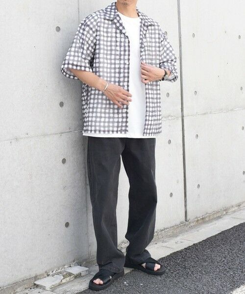 SHIPS / シップス シャツ・ブラウス | SHIPS any: メッシュ オンブレチェック / ウェーブ パターン オープンカラー シアー シャツ◇ | 詳細16