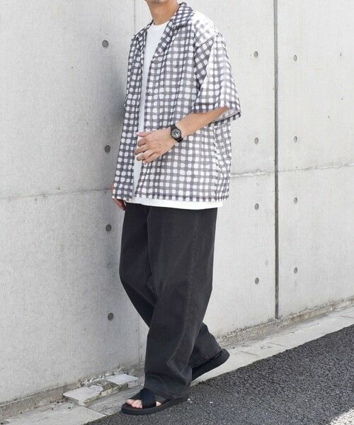 SHIPS / シップス シャツ・ブラウス | SHIPS any: メッシュ オンブレチェック / ウェーブ パターン オープンカラー シアー シャツ◇ | 詳細17