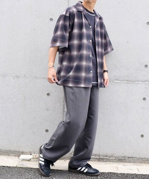 SHIPS / シップス シャツ・ブラウス | SHIPS any: メッシュ オンブレチェック / ウェーブ パターン オープンカラー シアー シャツ◇ | 詳細23