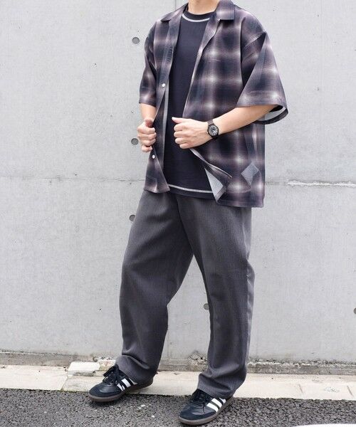 SHIPS / シップス シャツ・ブラウス | SHIPS any: メッシュ オンブレチェック / ウェーブ パターン オープンカラー シアー シャツ◇ | 詳細24