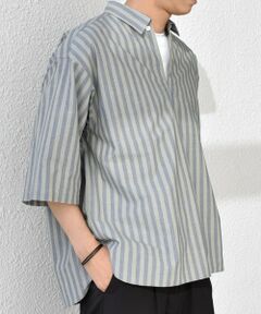 SHIPS / シップス シャツ・ブラウス | SHIPS any: ストライプ スモールウェイブ スキッパー プルオーバーシャツ◇