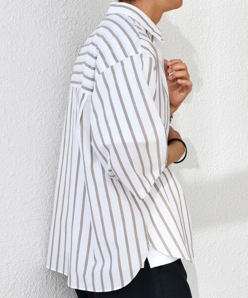 SHIPS / シップス シャツ・ブラウス | SHIPS any: ストライプ スモールウェイブ スキッパー プルオーバーシャツ◇ | 詳細5