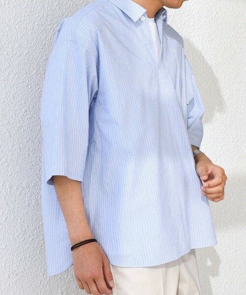 SHIPS / シップス シャツ・ブラウス | SHIPS any: ストライプ スモールウェイブ スキッパー プルオーバーシャツ◇ | 詳細19