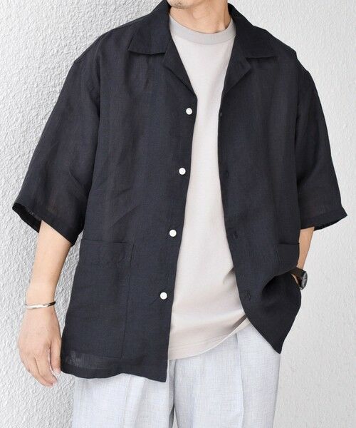 SHIPS / シップス シャツ・ブラウス | SHIPS any: ピュアリネン キャンプポケット ハーフスリーブ オープン シャツ◇ | 詳細9