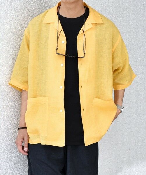 SHIPS / シップス シャツ・ブラウス | SHIPS any: ピュアリネン キャンプポケット ハーフスリーブ オープン シャツ◇ | 詳細16