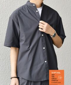 SHIPS / シップス シャツ・ブラウス | SHIPS any: 360° THE CIRCLE STRETCH バンドカラー シャツ(セットアップ対応)◇