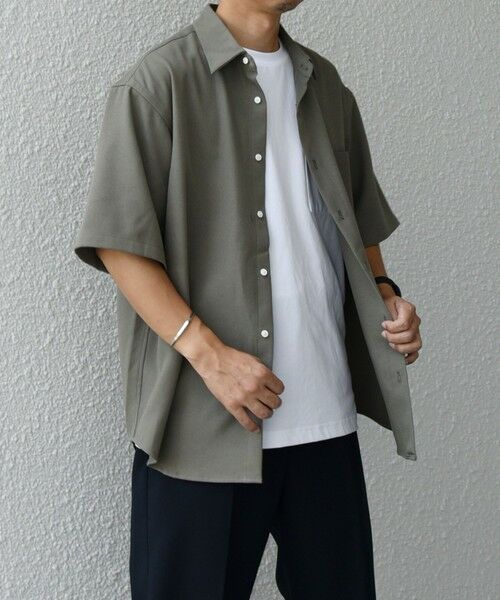 SHIPS / シップス シャツ・ブラウス | 【WEB限定】SHIPS any: 〈洗濯機可能〉リネン ミックス レギュラーカラー シャツ◇(オリーブ)