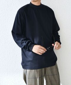 SHIPS / シップス Tシャツ | SHIPS any: スムースコットン モックネック Tシャツ (ロンT)◆