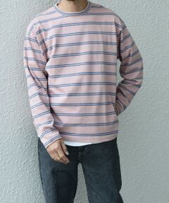 SHIPS / シップス Tシャツ | 【SHIPS any別注】sports wear: レトロ カラー ボーダー Tシャツ (ロンT)◇