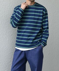 SHIPS / シップス Tシャツ | 【SHIPS any別注】sports wear: レトロ カラー ボーダー Tシャツ (ロンT)◇