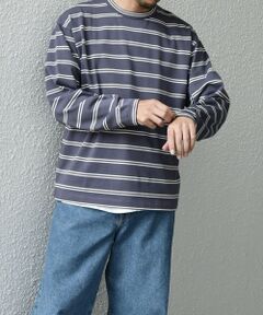 SHIPS / シップス Tシャツ | 【SHIPS any別注】sports wear: レトロ カラー ボーダー Tシャツ (ロンT)◇