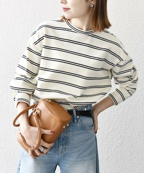 SHIPS / シップス Tシャツ | 【SHIPS any別注】sports wear: レトロ カラー ボーダー Tシャツ (ロンT)◇ | 詳細1