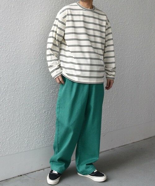 SHIPS / シップス Tシャツ | 【SHIPS any別注】sports wear: レトロ カラー ボーダー Tシャツ (ロンT)◇ | 詳細2