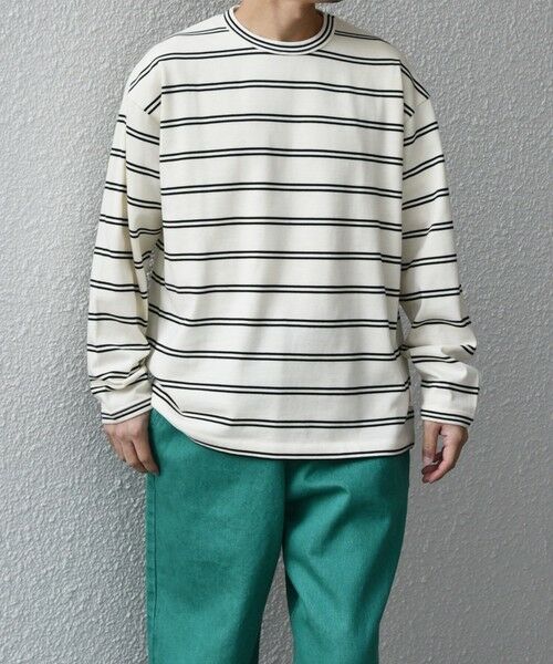 SHIPS / シップス Tシャツ | 【SHIPS any別注】sports wear: レトロ カラー ボーダー Tシャツ (ロンT)◇ | 詳細4