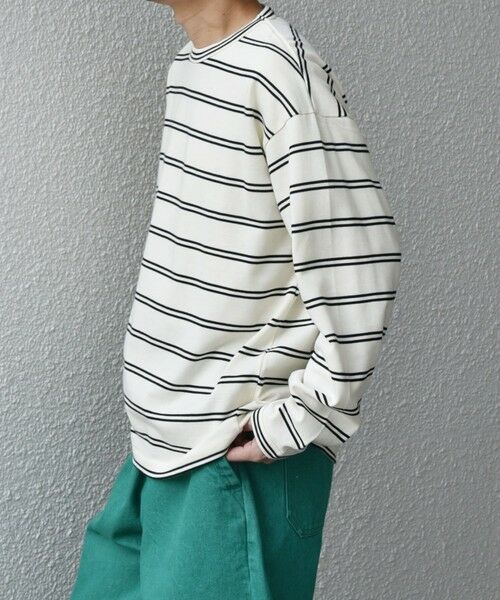 SHIPS / シップス Tシャツ | 【SHIPS any別注】sports wear: レトロ カラー ボーダー Tシャツ (ロンT)◇ | 詳細5