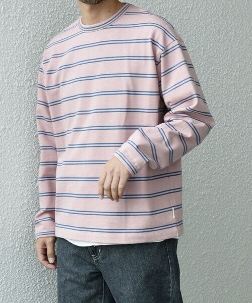 SHIPS / シップス Tシャツ | 【SHIPS any別注】sports wear: レトロ カラー ボーダー Tシャツ (ロンT)◇ | 詳細13